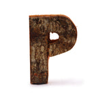 Rustic Bark Letter P - 7cm – view 2