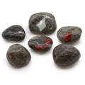 Bag of 6 Large African Tumble Stones - Bloodstone
