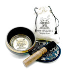 Hand Beaten & Engraved Singing Bowl Gift Set - Lotus Flower 14cm