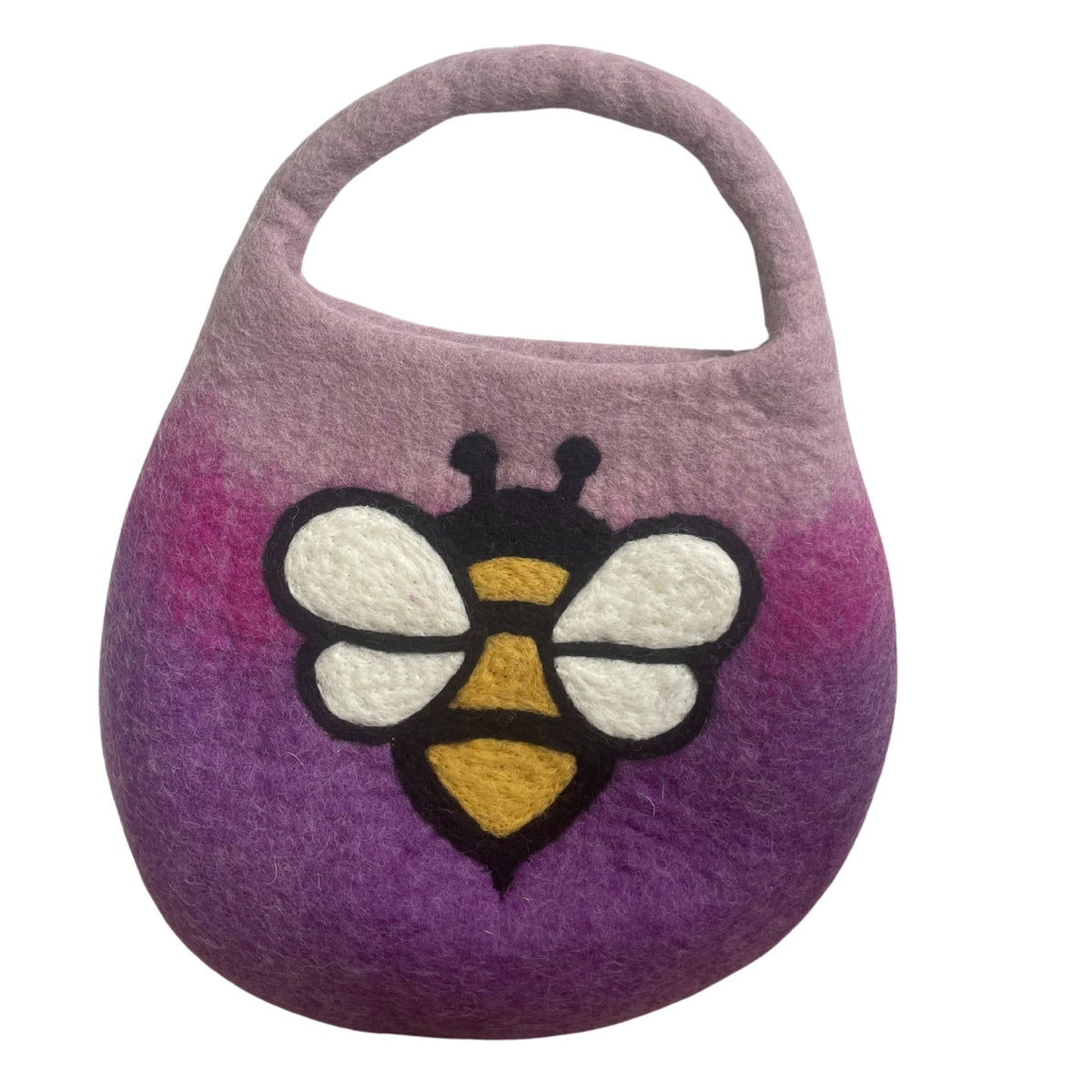 Water Felted Bee Bag - Lavender Shades, One Handle – view 4