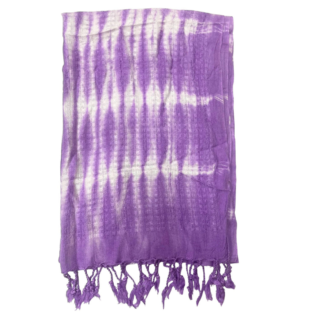 Boho Java Art Stole and Scarf - Lavender Stripes - 62x200cm