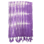 Boho Java Art Stole and Scarf - Lavender Stripes - 62x200cm