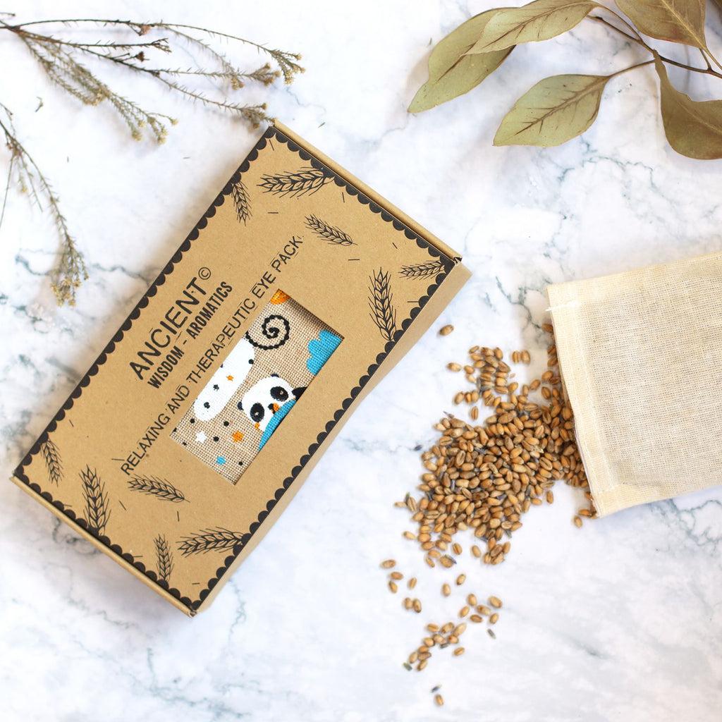 Lavender Eye Pillow with Gift Box - Sleepy Panda Print – view 5