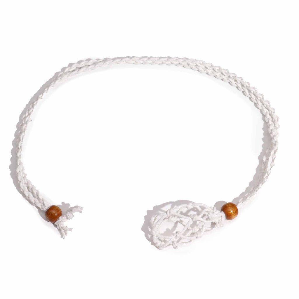 Waxed Cotton Necklace Cord 45cm - White