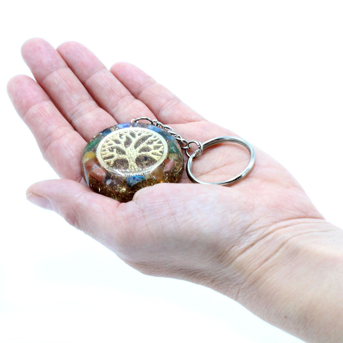 Orgonite Power Keyring - Gemstones Chakra Tree of Life – view 6