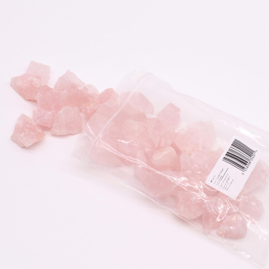 Raw Rose Quartz Crystal Chunks, 500g – view 4