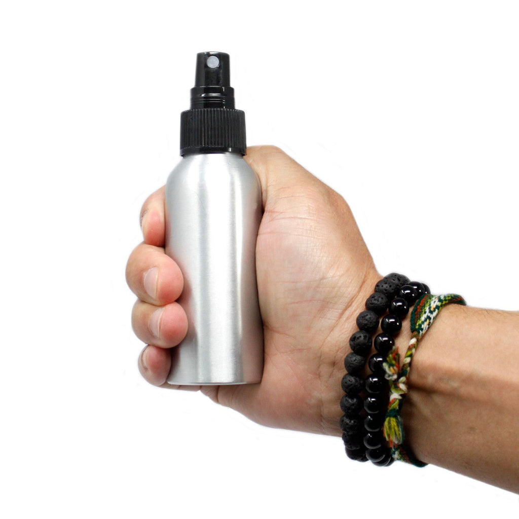 Aluminium Bottle 100ml with Black Spray Top – view 4