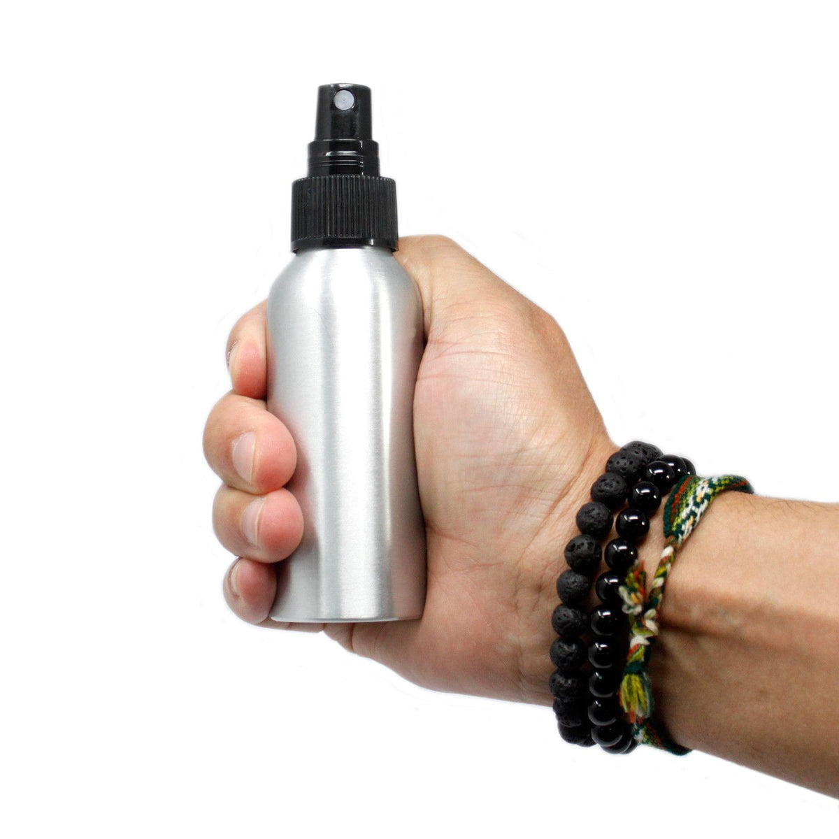 Aluminium Bottle 100ml with Black Spray Top – view 4