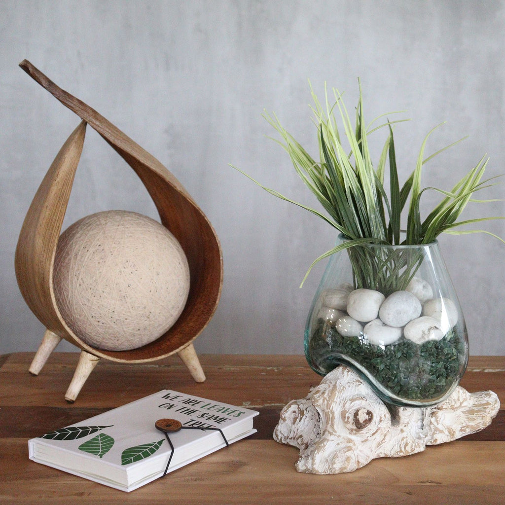 Molten Glass Bowl on Whitewash Wood - Small – view 5