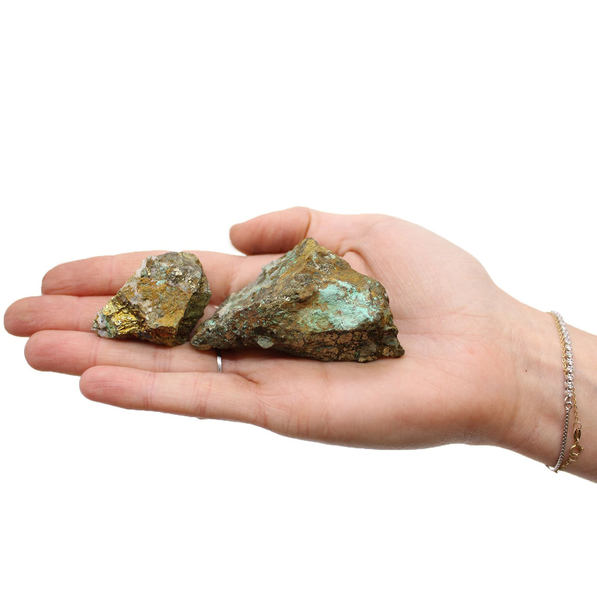 Chalcopyrite Mineral Specimen Tray, Approx 80 Pieces – view 12