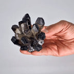 Smoky Ghost Quartz Crafted Cluster, approx 8cm – view 2