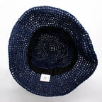 Nomad Sari Floppy Straw Sun Hat - Navy Blue – view 4