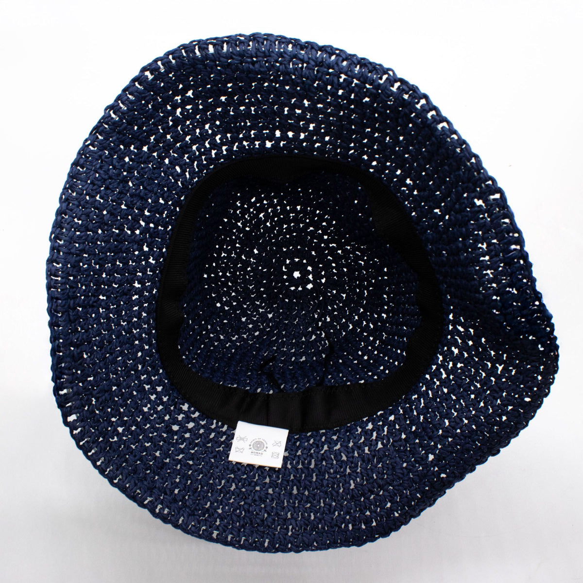 Nomad Sari Floppy Straw Sun Hat - Navy Blue – view 4