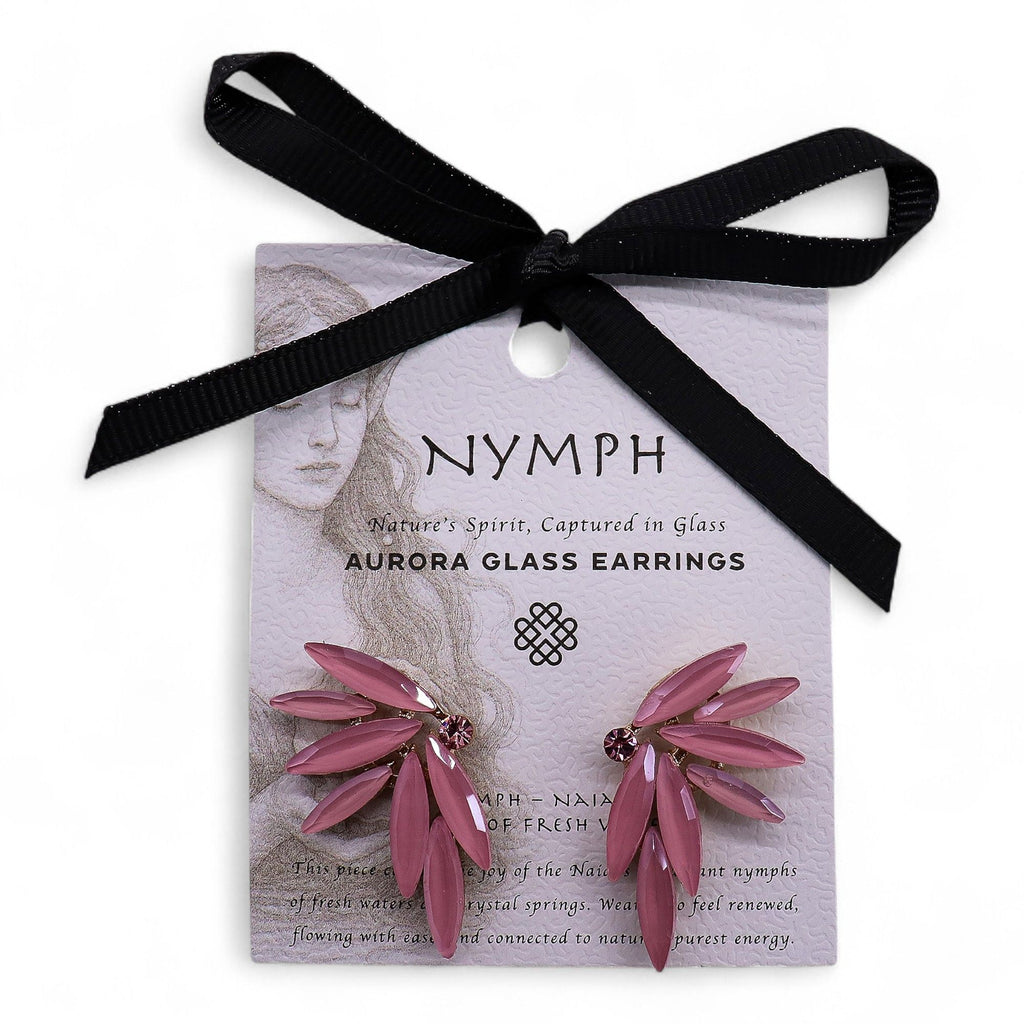 Soft Pink Vintage Glass Fairies Earrings – view 2