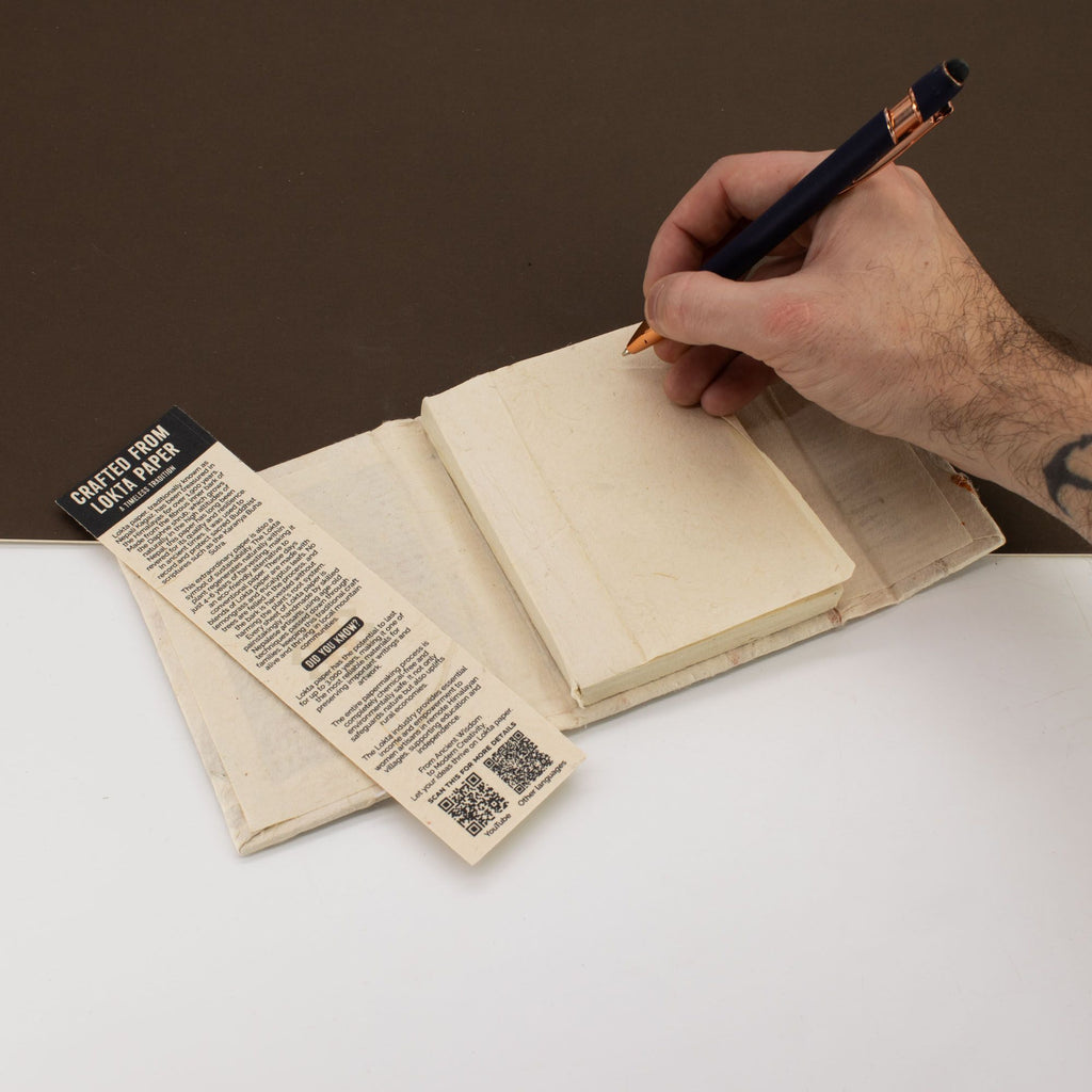 Lokta Pressed Flower Notebook – Mini, 40 Leaves – view 3