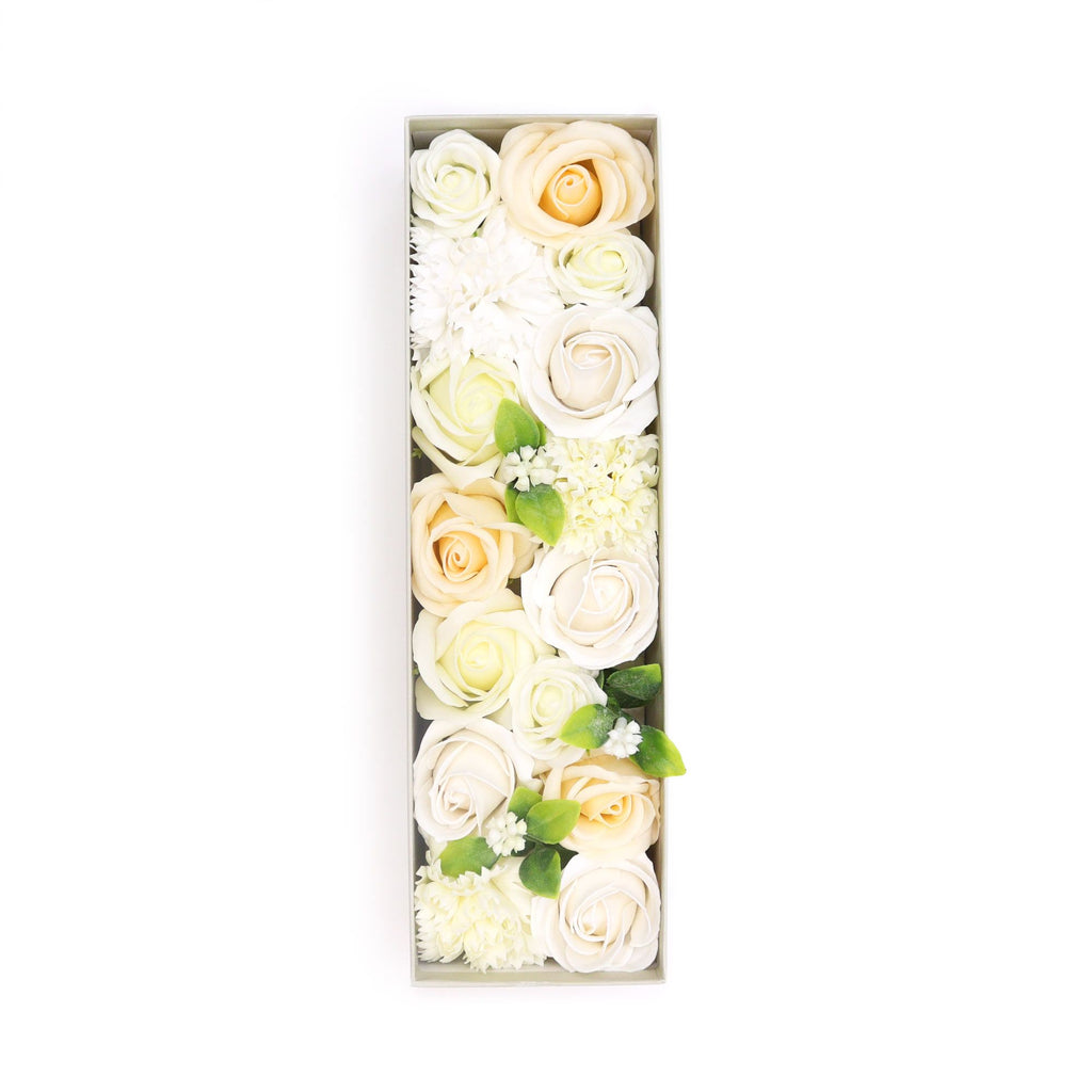 Long Soap Flower Gift Box - Wedding White & Ivory – view 4