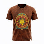 Nomad Sari Stonewashed T-Shirt - Sun & Zodiac - Brown - Small – view 6