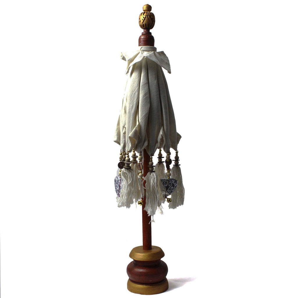 Bali Home Decor Parasol - Natural Canvas - 40 cm