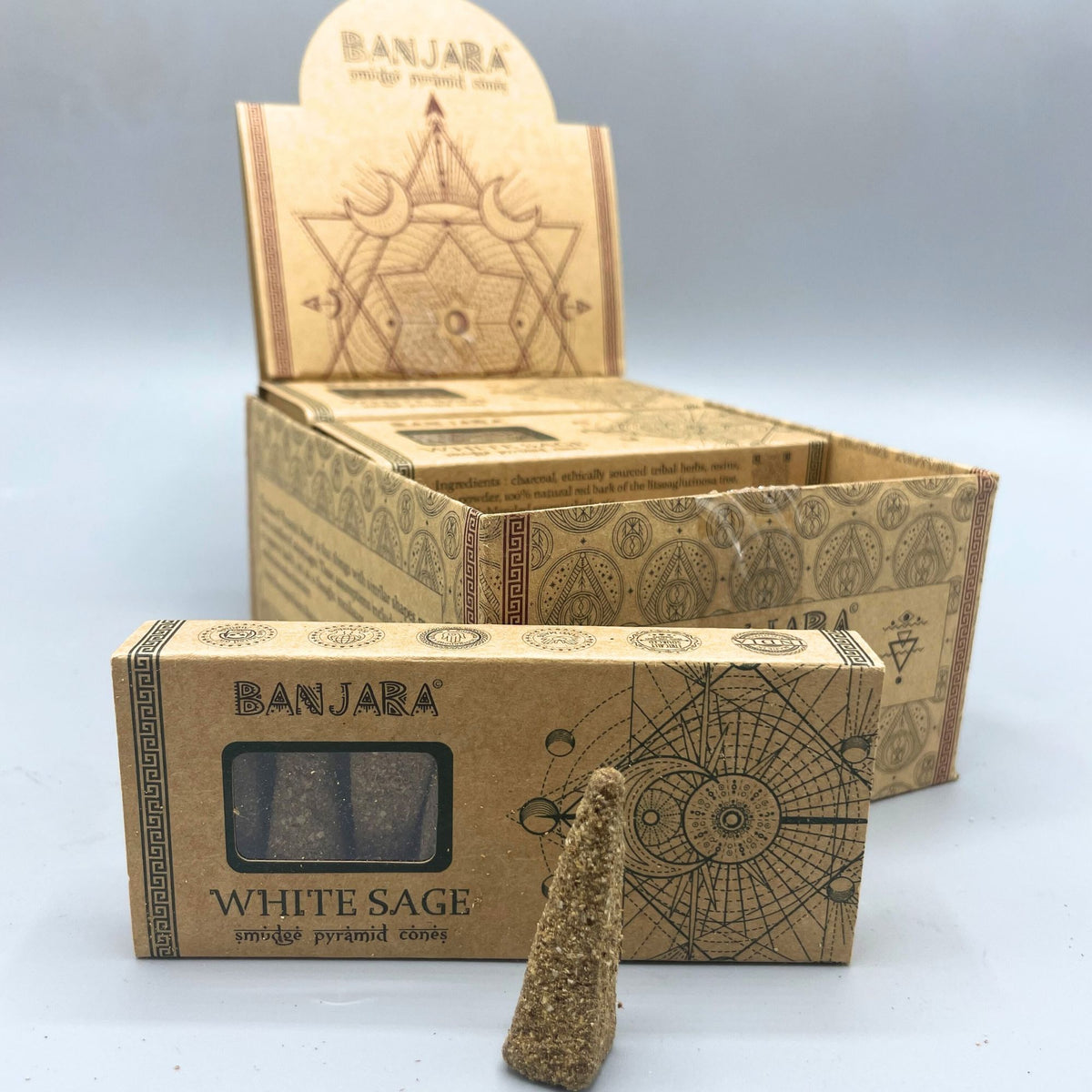 Banjara White Sage Smudge Pyramid Cones - Pack of 10 – view 5
