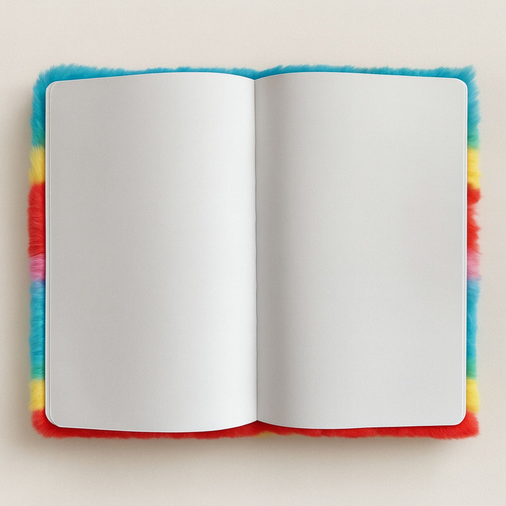 Rainbow Faux-Fur Dream Journal, Magic in My Mind, 80 Pages – view 3