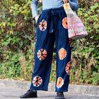 Japanese Style Lounge Pants - Navy and Orange - M – view 3