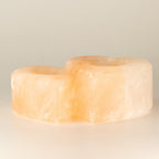 Double Heart Himalayan Salt Candle Holder, 1 kg – view 2