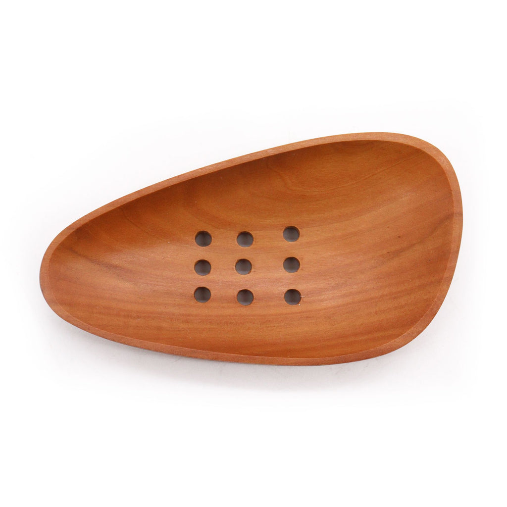 Pebble Shape Mahogany-Style Soap Dish – view 4