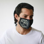 Reusable Fashion Face Covering - Flower Skull Print – view 3