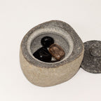 Natural Riverstone Grounding Pot - Small - approx 9x7cm – view 3