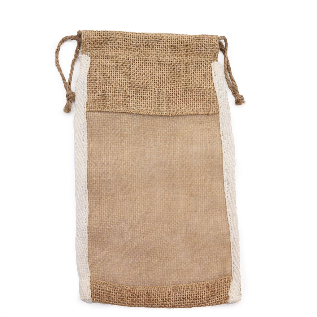 Large Washed Jute Pouch 26x15cm – view 5