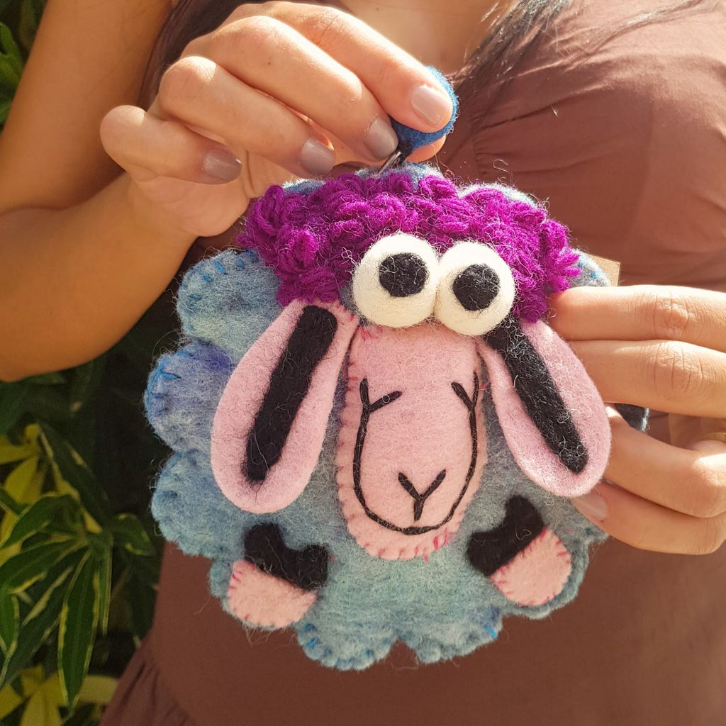 Felt Zipper Pouches Happy Sheep Set of 3 – view 3