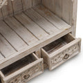 Albasia Wood Bathroom Cabinet - Whitewash, 120 x 66.7 cm