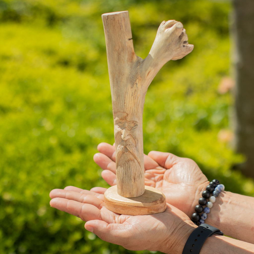 Parasite Wood Carving - Greenman Face – view 2
