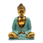 Teal & Gold Buddha Statue - Medium