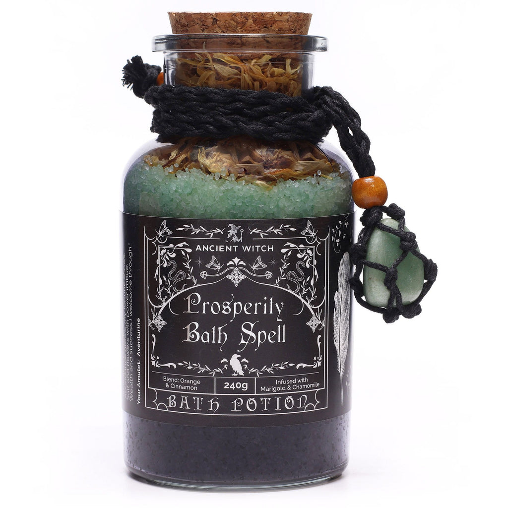 Ancient Witch Bath Spell Potion & Aventurine Amulet - Prosperity – view 9