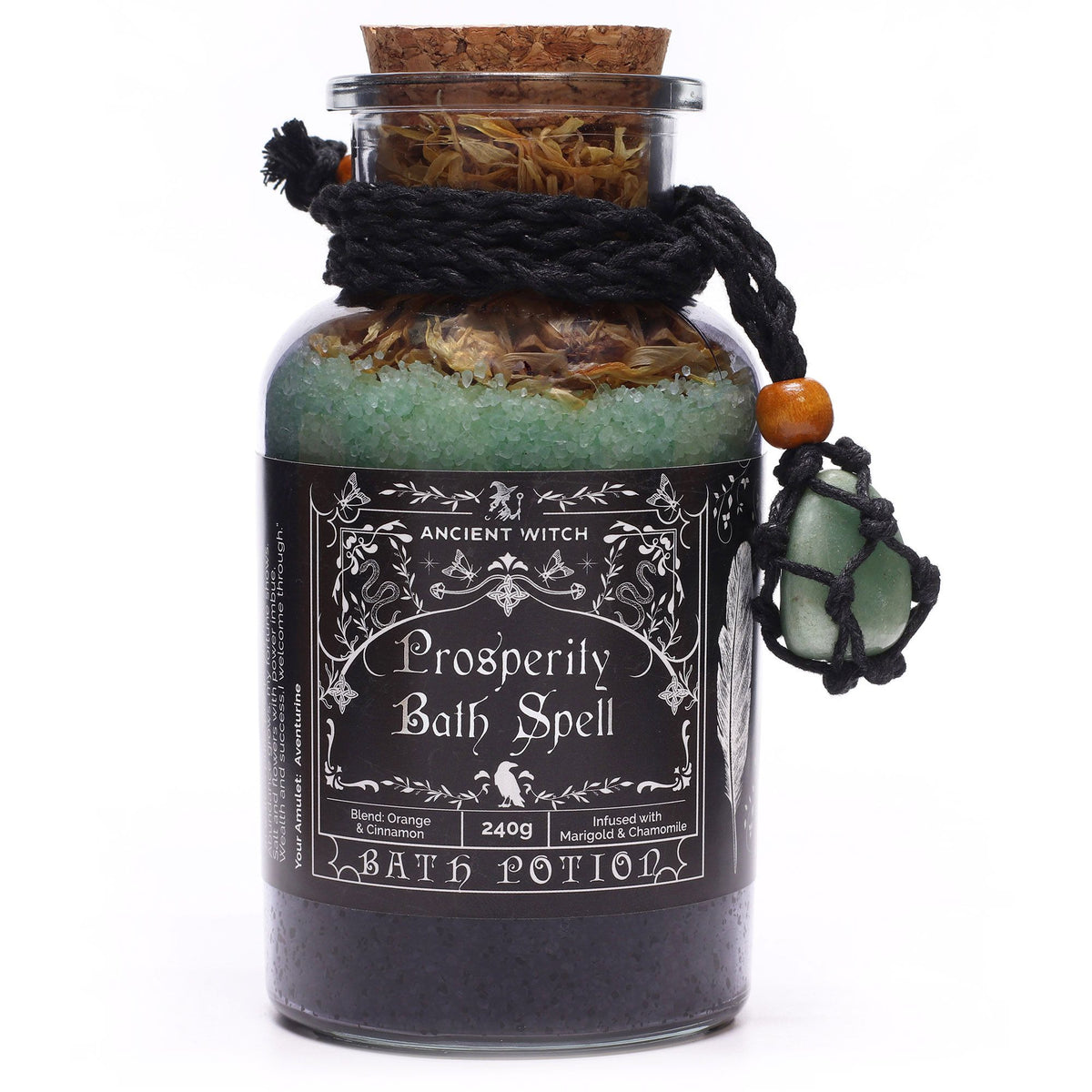 Ancient Witch Bath Spell Potion & Aventurine Amulet - Prosperity – view 9