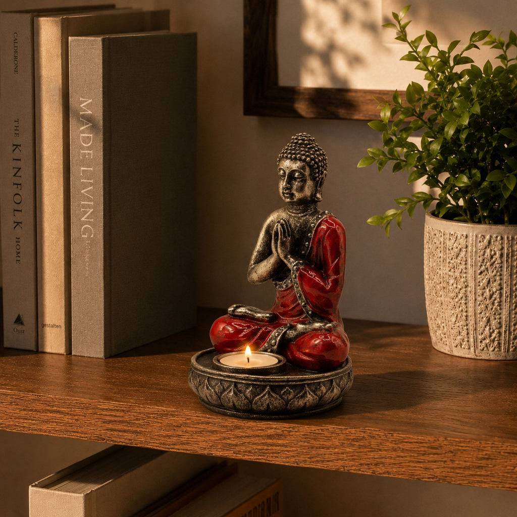 Red Buddha Candle Holder - Medium – view 3