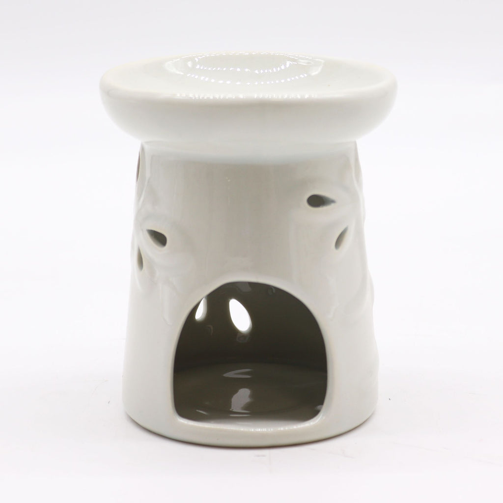 Classic White Ceramic Oil Burner - Dragonfly – view 2