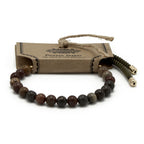 Picasso Jasper Gemstone Bracelet, Gold-Plated Sliding Toggle – view 2