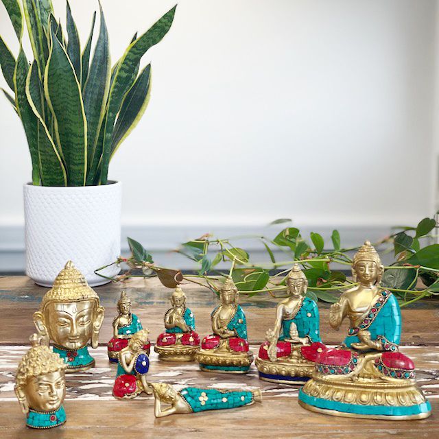 Brass Buddha Figure - Medium Head - 8 cm – view 4