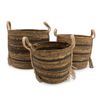 Seagrass Storage Baskets, Natural Brown, Set of 3 – view 8