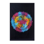 Double Cotton Bedspread & Wall Hanging - Black Hamsa 230x200cm – view 4