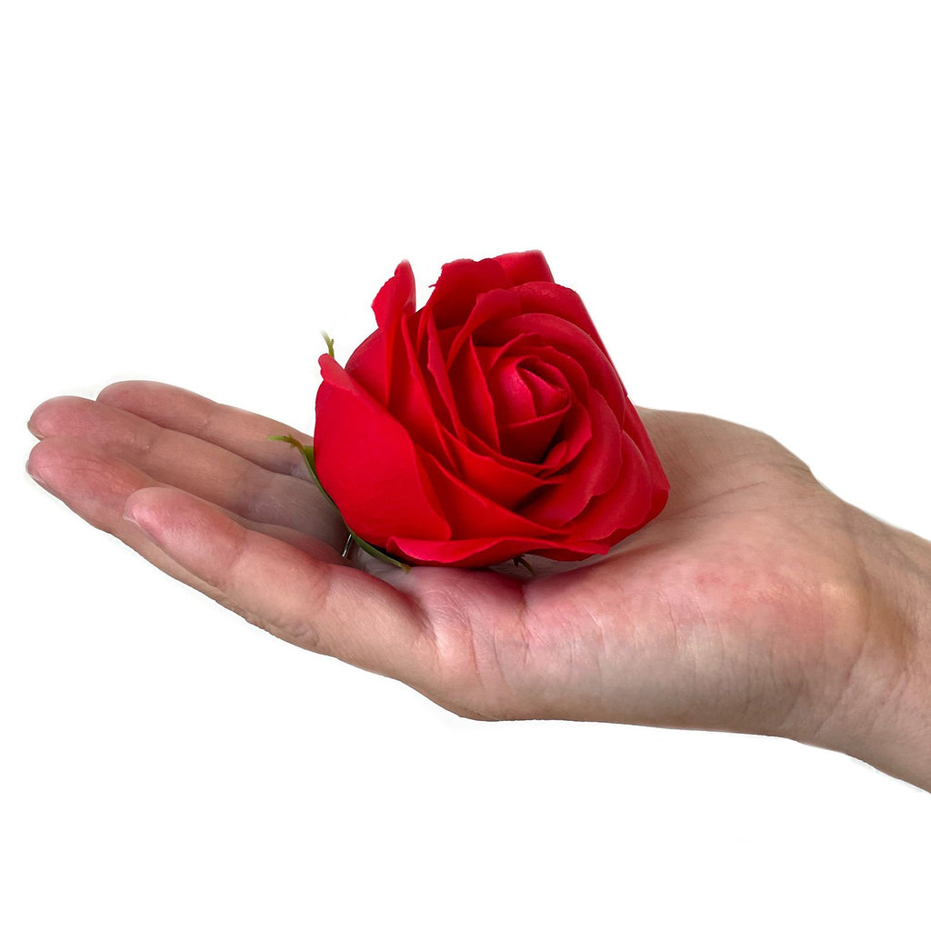 9 Red Soap Roses Square Gift Box – view 4