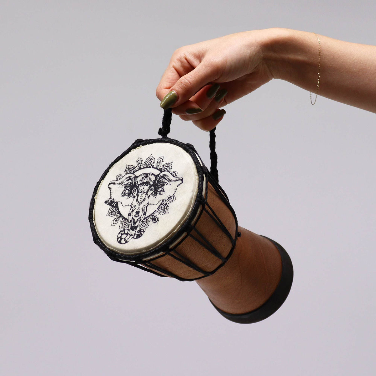 Elephant Wide Top Djembe Drum - 20cm – view 4