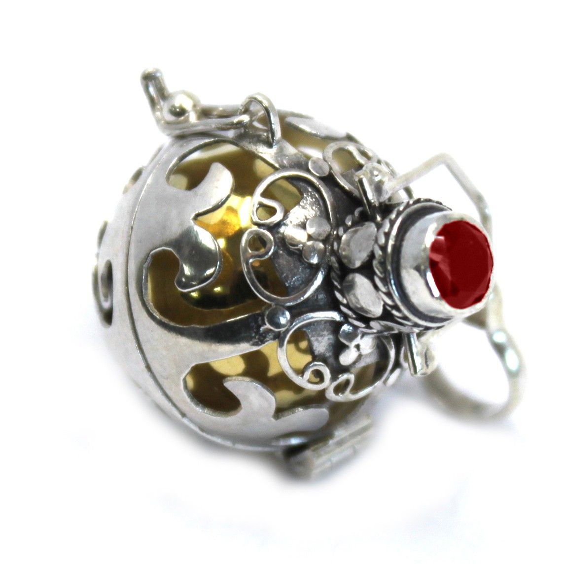 Silver Angel Bell Necklace - Magic - 18mm – view 2
