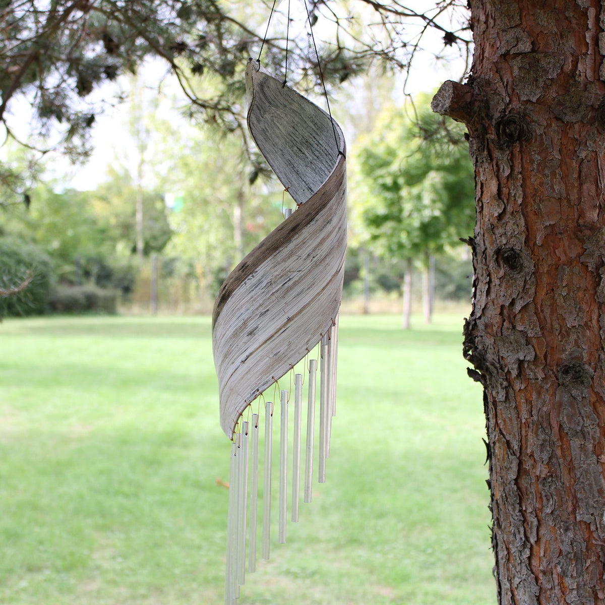 Coconut Leaf Wind Chime - Whitewash, 50 cm – view 3