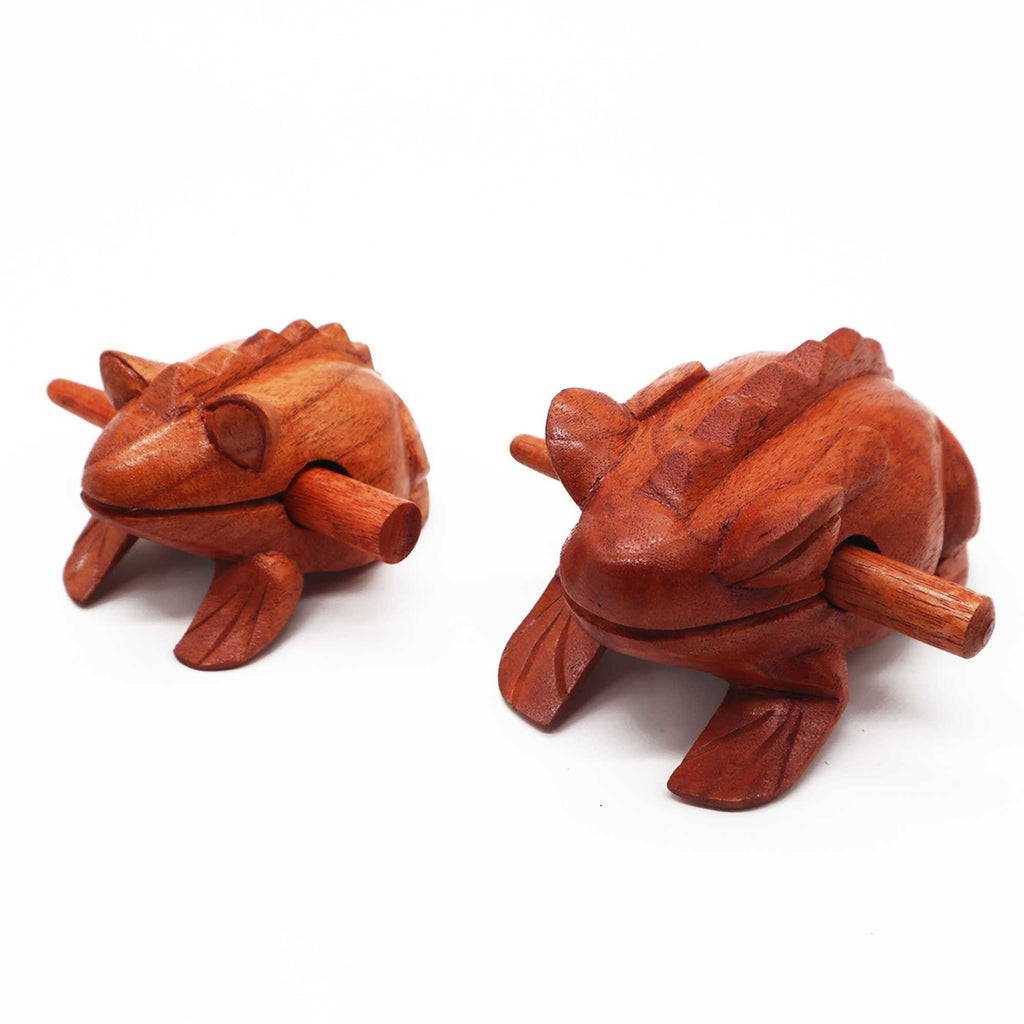Small Croaking Wooden Frog - Carved Jempinis Wood – view 6