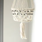 Large Beaded Macrame Plant Hanger, 77cm – view 3