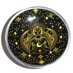 Triple Leg Enamelled Offering Plate - Gold Goddess on Black – view 3