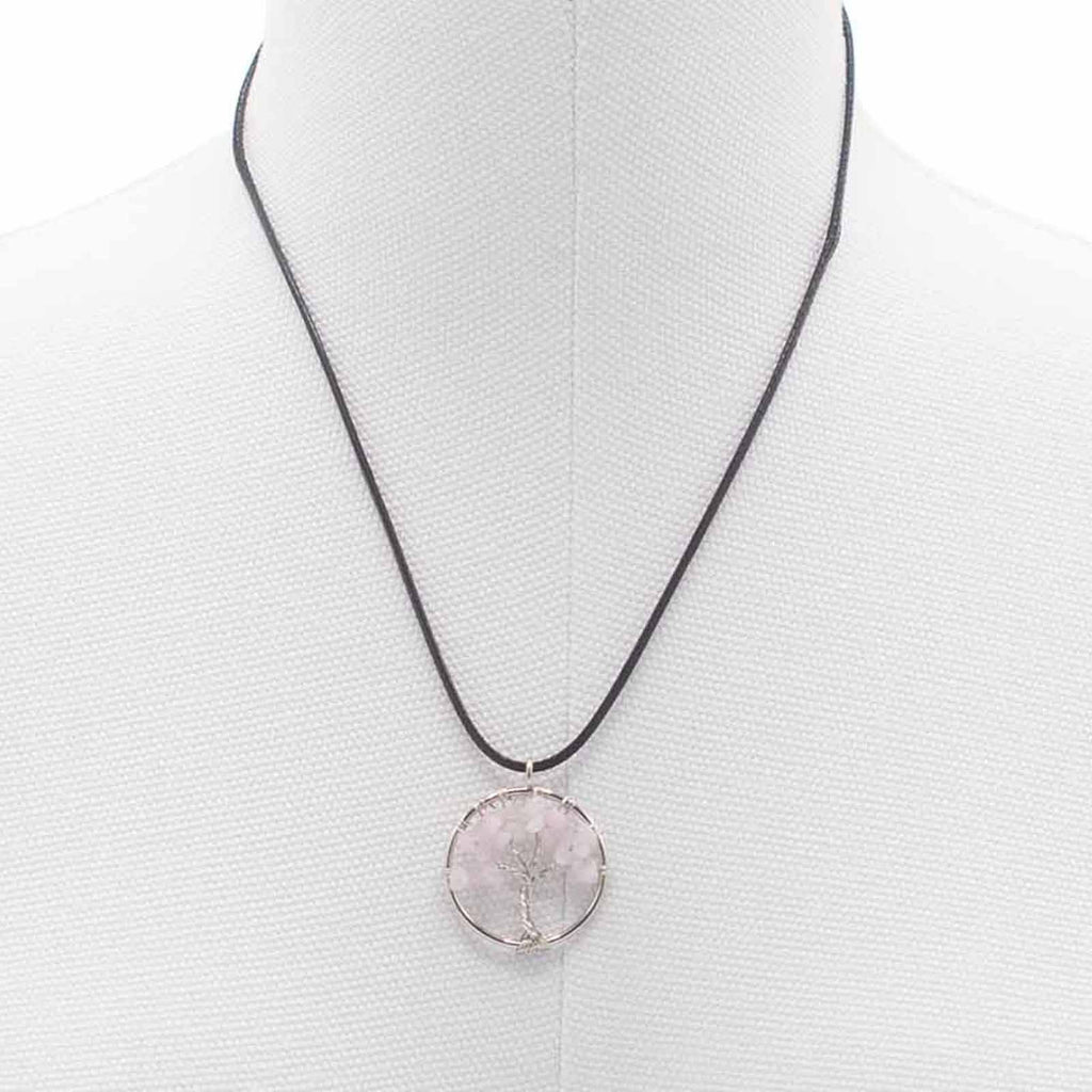 Tree of Life Pendant - Rose Quartz – view 4
